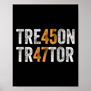 Trump Verr45at Verrat Tr47tor Verräter 45 47 Vinta Poster