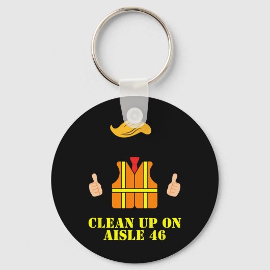 Trump verschrottet die Sicherheitsweste des Mannes Schlüsselanhänger (Vorderseite)