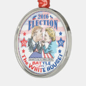 Trump versus Hillary 2016 Ornament Aus Metall (Links)