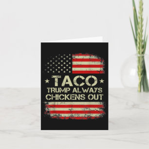 Trump vertreibt immer Taco-Handel-Funny Meme 10 Karte
