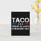 Trump vertreibt immer Taco-Handel Funny Meme 1 Karte (Gelbe Blume)
