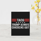 Trump vertreibt immer Taco-Handel Funny Meme 2 Karte (Gelbe Blume)