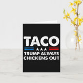 Trump vertreibt immer Taco-Handel Funny Meme 5 Karte (Gelbe Blume)