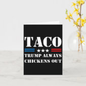 Trump vertreibt immer Taco-Handel Funny Meme 7 Karte (Gelbe Blume)