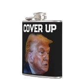 Trump Vertuschung Flasche Flachmann (Links)