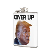 Trump Vertuschung Flasche Flachmann (Links)