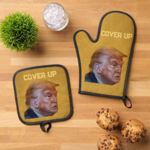 Trump Vertuschung Ofenhandschuh & Topflappen Topflappen-Set