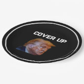 Trump-Vertuschung-Papierteller Pappteller (Schrägansicht)