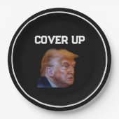 Trump-Vertuschung-Papierteller Pappteller (Vorderseite)
