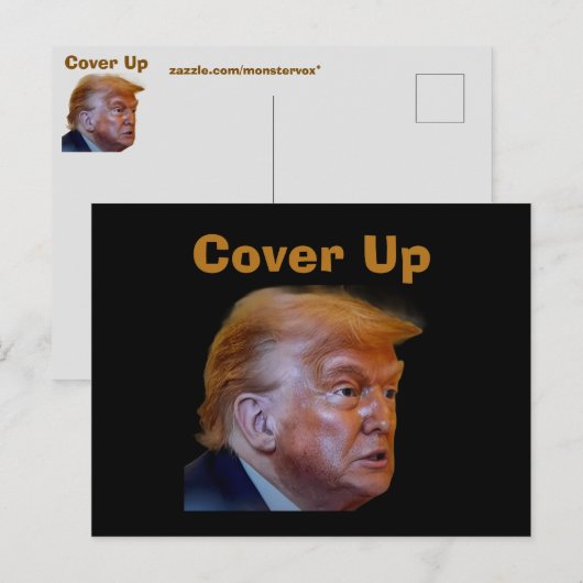 Trump/Vertuschung Postkarte (Vorne/Hinten)