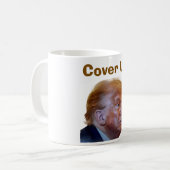 Trump/Vertuschung Tasse (Vorderseite Links)