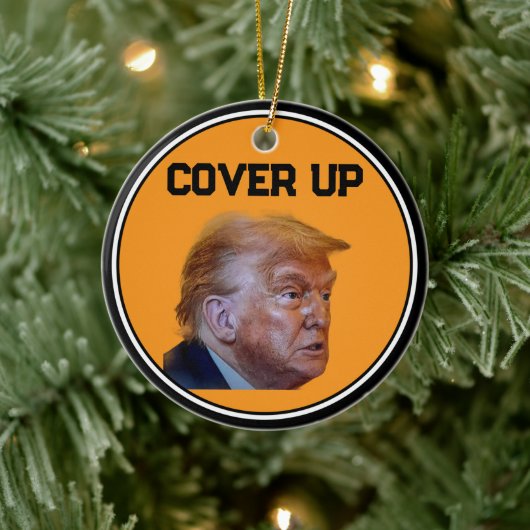 Trump Vertuschungs-Bierdeckel Keramik Ornament (Baum)
