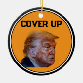 Trump Vertuschungs-Bierdeckel Keramik Ornament (Vorne)