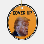 Trump Vertuschungs-Bierdeckel Keramik Ornament (Links)