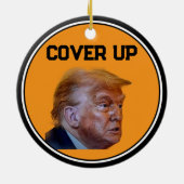 Trump Vertuschungs-Bierdeckel Keramik Ornament (Hinten)