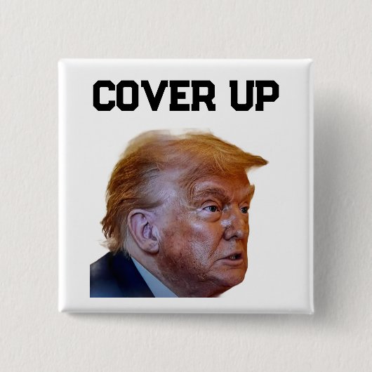 Trump Vertuschungsbutton Button (Vorderseite)