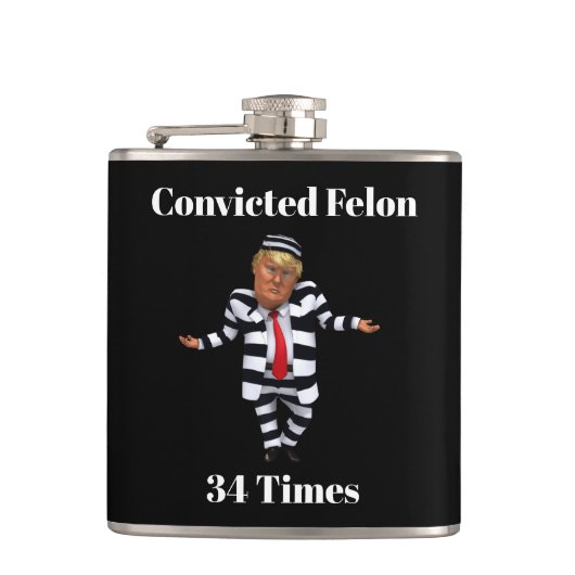 Trump verurteilte Felon Flask Flachmann (Vorderseite)