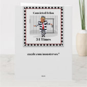 Trump verurteilte Felon Grußkarte Karte (Rückseite)