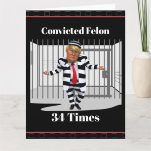 Trump verurteilte Felon Grußkarte Karte