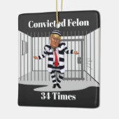 Trump verurteilte Felon-Keramik-Ornament Keramikornament (Links)
