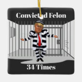Trump verurteilte Felon-Keramik-Ornament Keramikornament (Vorderseite)