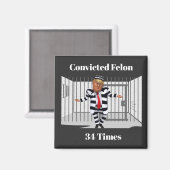 Trump verurteilte Felon Magnet (Vorderseite/Rückseite)