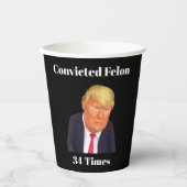 Trump verurteilte Felon Paper Cup Pappbecher (Vorderseite)