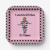 Trump verurteilte Felon Paper Plate Pappteller (Vorderseite)