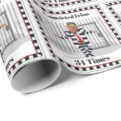 Trump verurteilte Felon Wrapping Paper Geschenkpapier (Rolleneckpunkt)