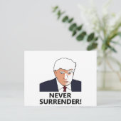 Trump verzichtet nie auf Tasse Postkarte (Stehend Vorderseite)