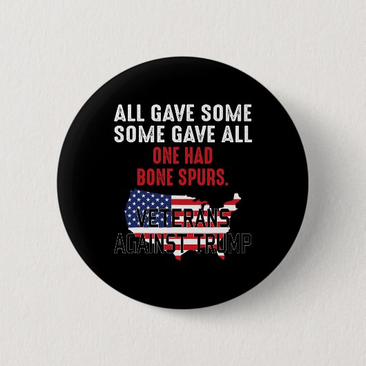 Trump Veteranen gegen Trump Button (Vorderseite)