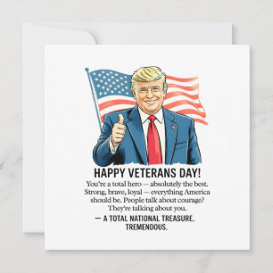 Trump Veterans Day Feiertagskarte