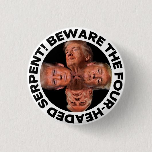 TRUMP "VIERKÖPFIGE SCHLANGE"-KNOPF BUTTON (Vorderseite)