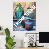 Trump Vintage Schiffe Akrylkunst Poster (Heimbüro)