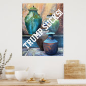 Trump Vintage Schiffe Akrylkunst Poster (Küche)