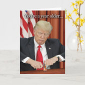 Trump Violin Birthday Spaß Card Karte (Gelbe Blume)