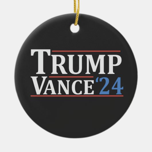 Trump Vizepräsident Vance American Election USA Keramik Ornament (Vorne)