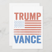 Trump-Vizepräsident Vance Flag Einladung (Vorne/Hinten)