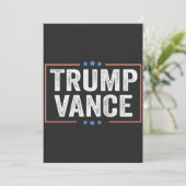Trump Vizepräsident Vance Präsident Election USA Einladung (Stehend Vorderseite)