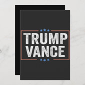 Trump Vizepräsident Vance Präsident Election USA Einladung (Vorne/Hinten)