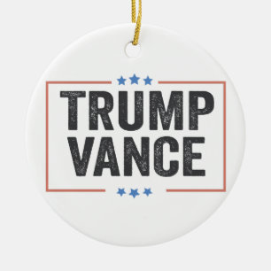 Trump Vizepräsident Vance Präsident Election USA Keramik Ornament