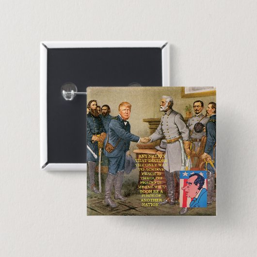 Trump vor dem Gericht Button (Vorne & Hinten)