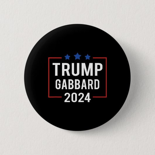 Trump Vp Gabbard 2024 Wahl Button (Vorderseite)