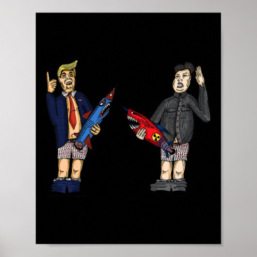 Trump Vs. Kim Jong-un 2020 Whose Rocket Is Bigger  Poster (Vorne)