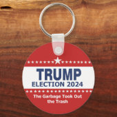 Trump-Wahl 2024 Der Müll hat den Müll weggeworfen Schlüsselanhänger (Rückseite)