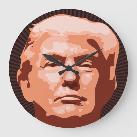 trump wall clock große wanduhr (Vorderseite)