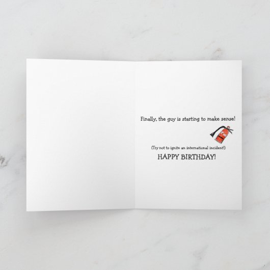 Trump Wall Geburtskarte Karte (Innenseite)