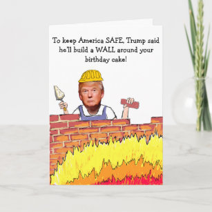 Trump Wall Geburtstagskarte Karte