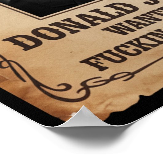 Trump Wanted Poster (Ecke)