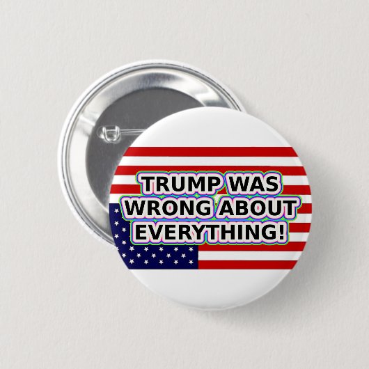 TRUMP WAR ÜBER ALLES FALSCH! BUTTON (Vorne & Hinten)